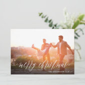 Vroege kerstfotokaart feestdagenkaart (Staand voorkant)