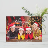 Vroege kerstfotokaart feestdagenkaart (Staand voorkant)