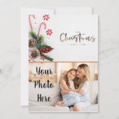 Vroege kerstfotokaart feestdagenkaart (Voorkant)