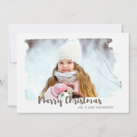 Vroege kerstfotokaart feestdagenkaart (Voorkant)