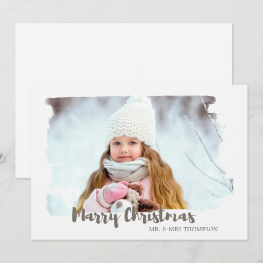 Vroege kerstfotokaart feestdagenkaart (Voorkant / Achterkant)