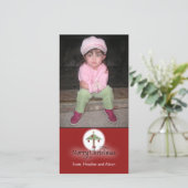 Vroege kerstfotokaart feestdagenkaart (Staand voorkant)