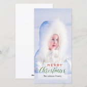 Vroege kerstfotokaart feestdagenkaart (Voorkant / Achterkant)