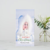 Vroege kerstfotokaart feestdagenkaart (Staand voorkant)