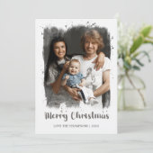 Vroege kerstfotokaart feestdagenkaart (Staand voorkant)