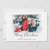 Vroege kerstfotokaart feestdagenkaart (Voorkant)