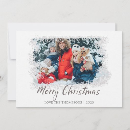 Vroege kerstfotokaart feestdagenkaart (Voorkant)