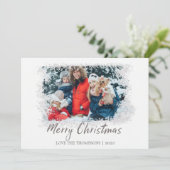 Vroege kerstfotokaart feestdagenkaart (Staand voorkant)