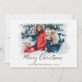 Vroege kerstfotokaart feestdagenkaart