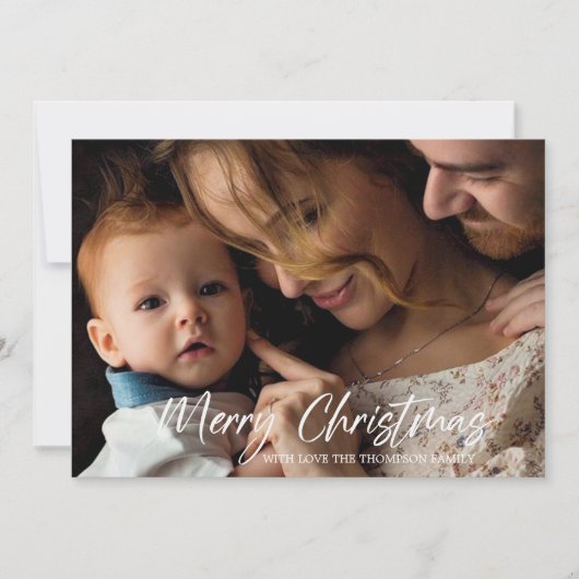 Vroege kerstfotokaart feestdagenkaart (Voorkant)