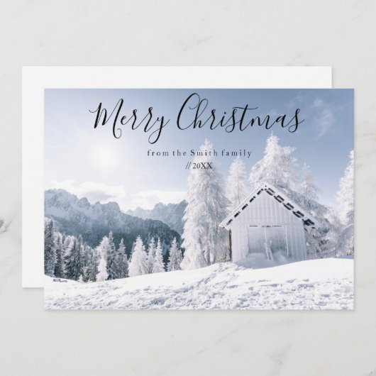 Vroege kerstfotokaart feestdagenkaart (Voorkant / Achterkant)