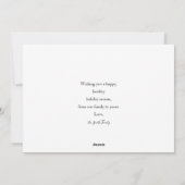 Vroege kerstfotokaart feestdagenkaart (Achterkant)