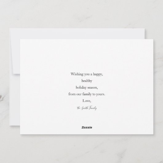 Vroege kerstfotokaart feestdagenkaart (Achterkant)