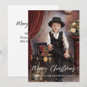Vroege kerstfotokaart feestdagenkaart (Voorkant / Achterkant)
