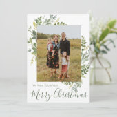 Vroege kerstfotokaart kaart (Staand voorkant)