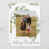 Vroege kerstfotokaart kaart (Voorkant / Achterkant)