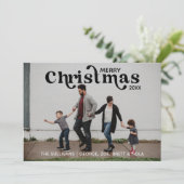 Vroege kerstfotokaart kaart (Staand voorkant)