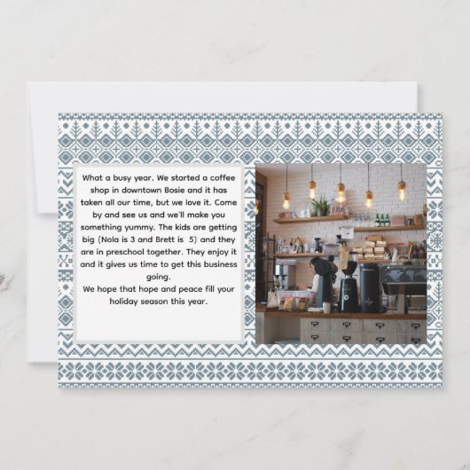 Vroege kerstfotokaart kaart (Achterkant)