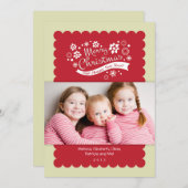 Vroege kerstfotokaart kaart (Voorkant / Achterkant)