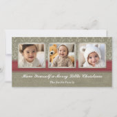 Vroege kerstfotokaart met 3 foto's feestdagenkaart (Voorkant)