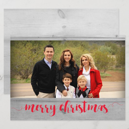 Vroege kerstfotokaart Sjabloon (Voorkant / Achterkant)