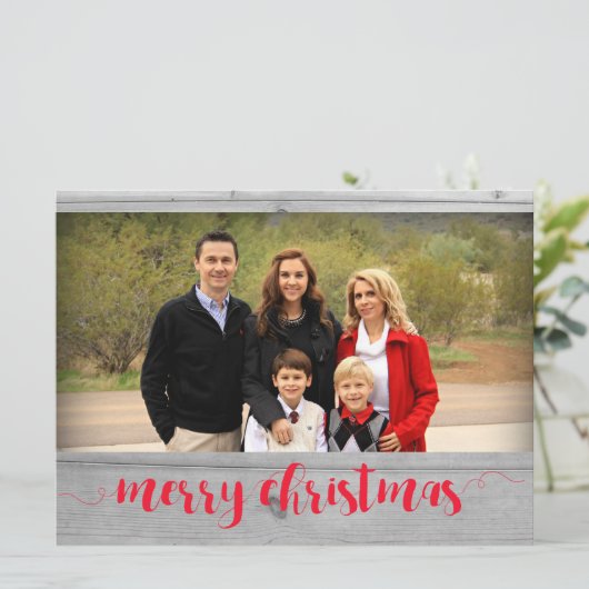 Vroege kerstfotokaart Sjabloon (Staand voorkant)