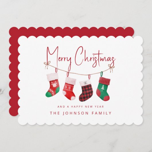 Vroege kerstgerechten feestdagenkaart (Voorkant / Achterkant)