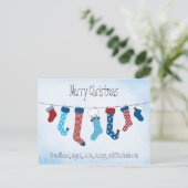 Vroege kerstgerechten feestdagenkaart (Staand voorkant)