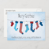 Vroege kerstgerechten feestdagenkaart (Voorkant / Achterkant)