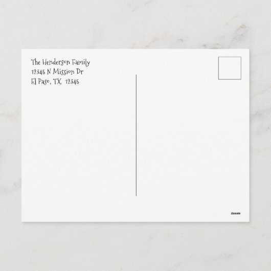 Vroege kerstgerechten feestdagenkaart (Achterkant)