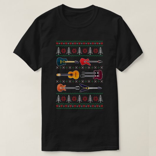 Vroege kerstgitaren t-shirt (Design voorkant)