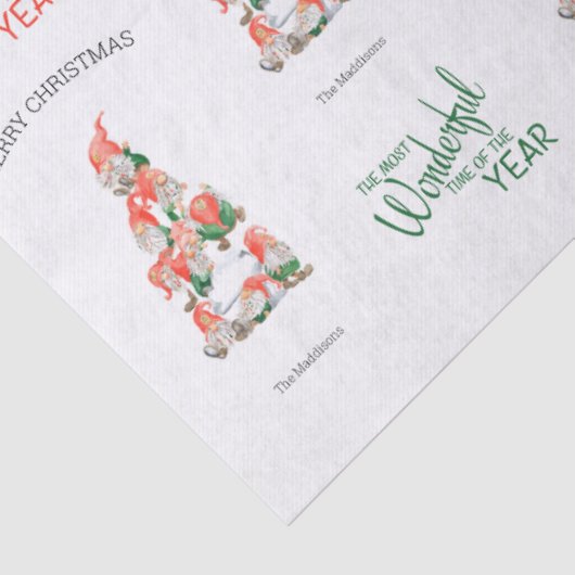 Vroege kerstgnomen, prachtige tijd jaar tissuepapier (Detail)