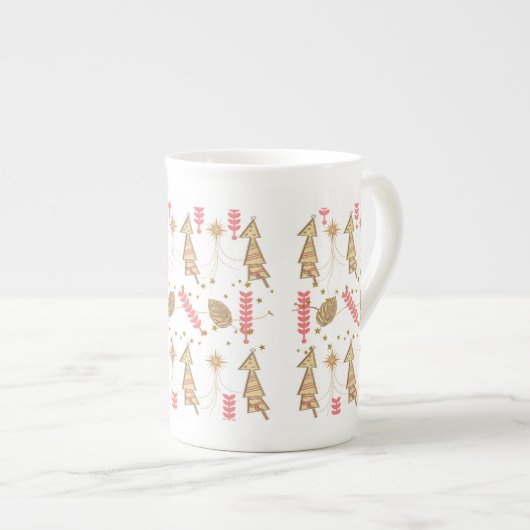 Vroege kerstgouden bomen China Mok (Voorkant rechts)