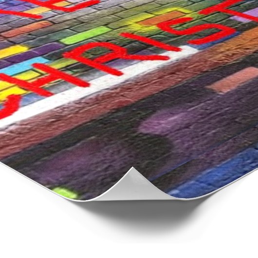 Vroege kerstgraffiti poster (Hoek)