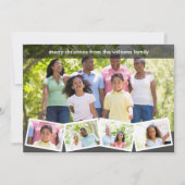 Vroege kerstgrijs fotocollage feestdagenkaart (Voorkant)