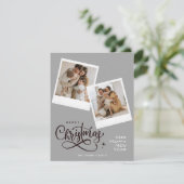 Vroege kerstgrijze feestdag 2-fotokaart feestdagenkaart (Staand voorkant)