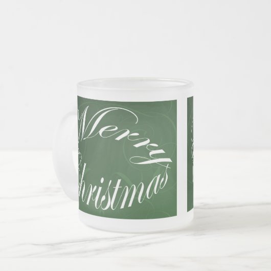 Vroege kerstgroene feestglas Mok set (Voorkant links)