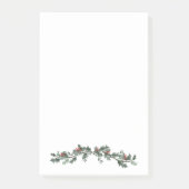 Vroege kerstgroet mistletoe en dennenpoep post-it® notes (Voorkant)