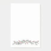 Vroege kerstgroet mistletoe en dennenpoep post-it® notes (Voorkant)