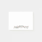 Vroege kerstgroet mistletoe en dennenpoep post-it® notes (Voorkant)