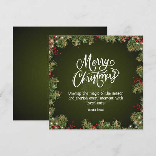 Vroege kerstkaart (Voorkant / Achterkant)