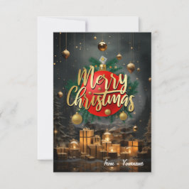 Vroege kerstkaart bedankkaart