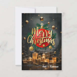 Vroege kerstkaart bedankkaart