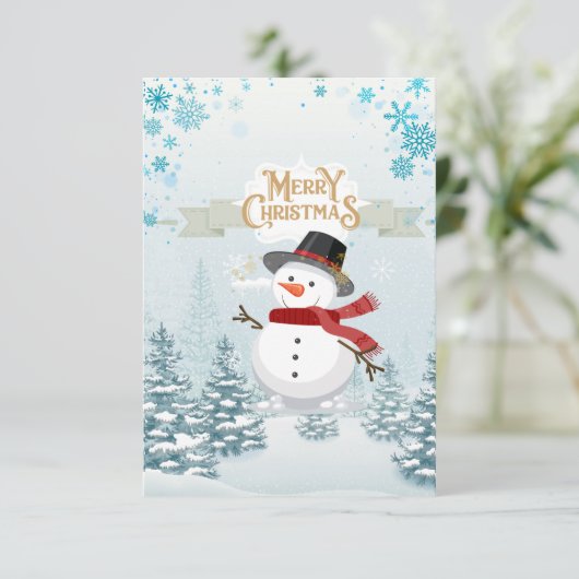 Vroege kerstkaart bedankkaart (Staand voorkant)