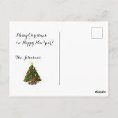 Vroege kerstkaart briefkaart (Achterkant)