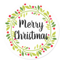 Vroege kerstkaart en stickers