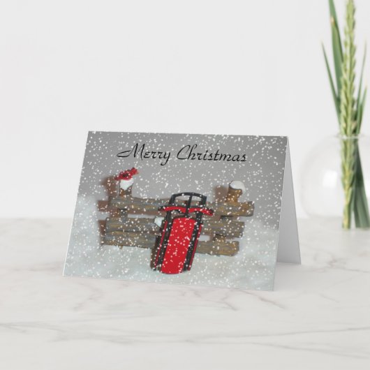 Vroege kerstkaart feestdagen kaart (Voorkant)