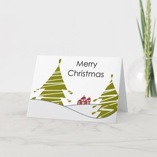 Vroege kerstkaart feestdagen kaart (Voorkant)