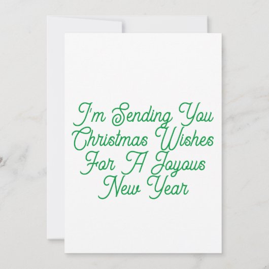 Vroege kerstkaart kaart (Achterkant)