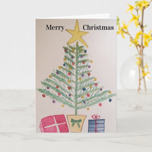 Vroege kerstkaart kaart (Gele Bloem)